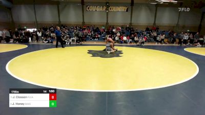 178 lbs Round Of 16 - Jake Closson, Pleasant Grove (UT) vs Jacob Honey, Bakersfield