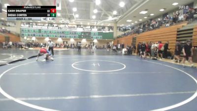 120 lbs Champ. Round 1 - Diego Cortes, Rancho Bernardo vs Cash Draper, Great Oak