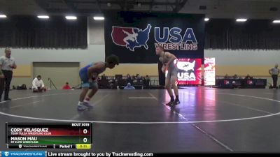 138 lbs Cons. Round 5 - Cory Velasquez, Team Tulsa Wrestling Club vs Mason Mau, RT Elite Wrestling