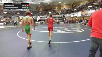 120 lbs Cons. Round 1 - Landon Erickson, Smith Center Hs vs Huck Seger, Caney Valley Hs