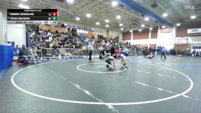 132 lbs Champ. Round 1 - Ruben Gonzales, Los Alamitos vs John Holquin, La Mirada