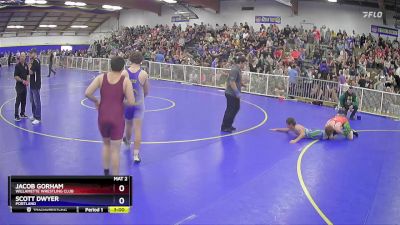 165 lbs Cons. Round 2 - Jacob Gorham, Willamette Wrestling Club vs Scott Dwyer, Portland