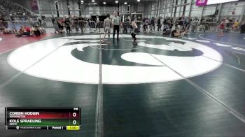 88 lbs Cons. Round 3 - Kole Spradling, INWTC vs Corbin Hodgin, Washington