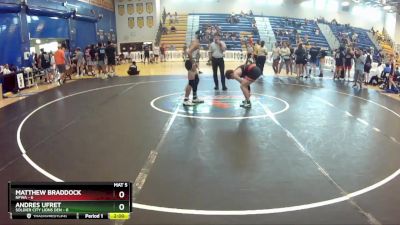 126 lbs Round 7 (8 Team) - MATTHEW BRADDOCK, NFWA vs Andres Ufret, Soldier City Lions Den