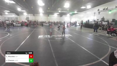 50 lbs Quarterfinal - Caleb Morales, Top Rank vs Jarren Chacon, Juggernaut WC