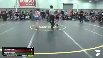 104-112 lbs Round 3 - Addyson Seal, Hornet Wrestling Club vs Lilly Mitchell, King William Youth Wrestling