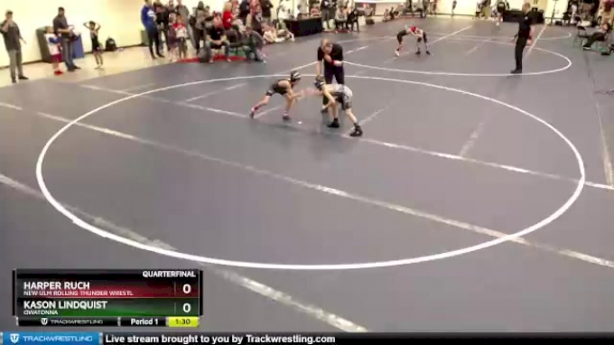 68 lbs Cons. Round 3 - Kason Lindquist, Owatonna vs Eli Richter, WCA (West  Central Area)