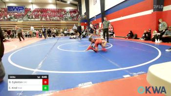 55 lbs Consi Of 4 - Bentlee Egleston, Claremore Wrestling Club vs Elijah Kroll, Raw Wrestling Club