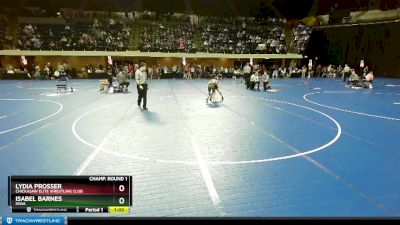 80 lbs Round 4 - Lydia Prosser, Chickasaw Elite Wrestling Club vs Isabel Barnes, Iowa