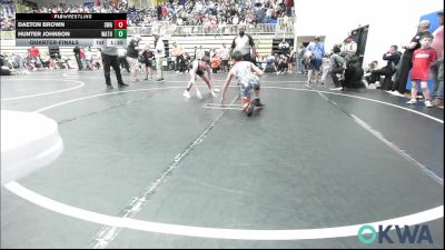98 lbs Quarterfinal - Daeton Brown, Shelton Wrestling Academy vs Hunter Johnson, Watonga Youth Wrestling