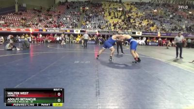 285 lbs Round 1 (16 Team) - Walter West, Luther vs Adolfo Betancur, Johnson & Wales (RI)