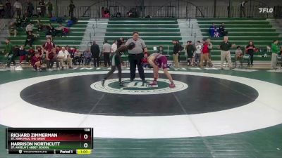 138 lbs Cons. Round 3 - Harrison Northcutt, St. Anselm`s Abbey School vs Richard Zimmerman, St. John Paul The Great