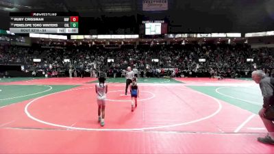 54 lbs Cons. Round 2 - Ruby Crissman, MBF1 vs Penelope Toro Winters, COL1