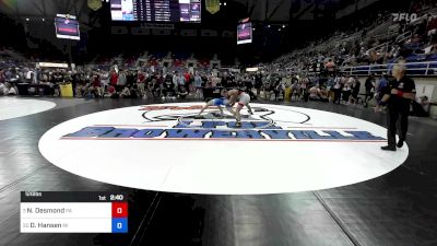 126 lbs Rnd Of 32 - Nathan Desmond, PA vs Drew Hansen, MI