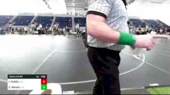 116 lbs Consi Of 8 #2 - Isaac Padilla, Vacaville WC vs Chase Manski, Swamp Monsters