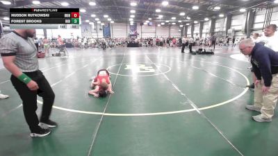 80 lbs Rr Rnd 2 - Hudson Rutkowski, Iron Faith Wrestling vs Forest Brooks, Indiana Outlaws Maroon