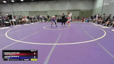 190 lbs Semis & 3rd Wb (16 Team) - Mason Hartung, Pennsylvania vs Adonis Bonar II, Nebraska