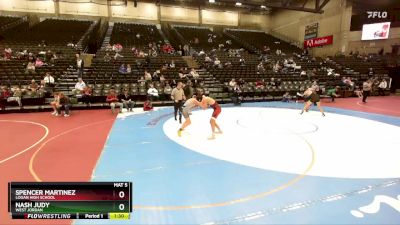 168 lbs Quarterfinal - Spencer Martinez, Logan High School vs Nash Judy, West Jordan