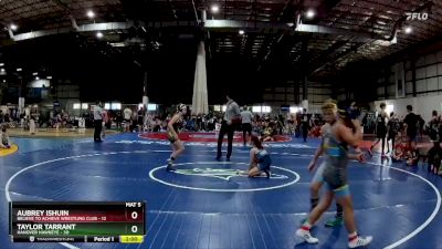 80 lbs Round 5 (6 Team) - Aubrey Ishuin, BELIEVE TO ACHIEVE WRESTLING CLUB vs Taylor Tarrant, HANOVER HAWKEYE