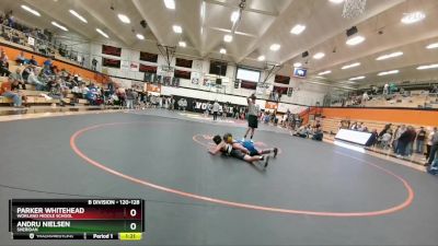 120-128 lbs Round 3 - Andru Nielsen, Sheridan vs Parker Whitehead, Worland Middle School