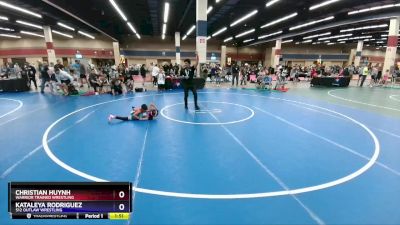 56 lbs Cons. Semi - Christian Huynh, Warrior Trained Wrestling vs Kataleya Rodriguez, 512 Outlaw Wrestling