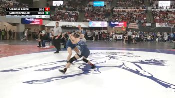 G - 100 lbs Cons. Semi - Corrissa Baker, East Helena (Girls) vs Katelyn Sphuler, Glacier (Kalispell) (Girls)