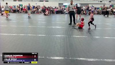 45 lbs Round 3 - Charlee Thompson, Quest For Gold vs Callie Sickle, FL Scorpions Wrestling Club