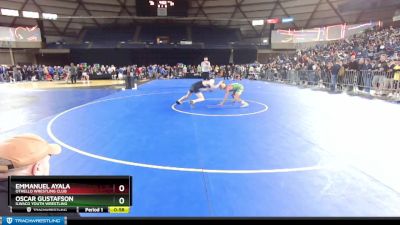 120 lbs Cons. Round 3 - Emmanuel Ayala, Othello Wrestling Club vs Oscar Gustafson, Ilwaco Youth Wrestling