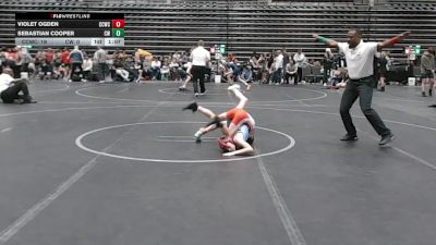 60 lbs Round 3 (8 Team) - Violet Ogden, Capital City WC vs Sebastian Cooper, Crossroads Wrestling