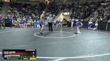 165 lbs Quarterfinal - Clay Ledger, Wilton vs Jackson Kounkel, Hinton