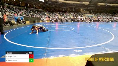 80 lbs Round Of 32 - Archer Lopez, Black Fox Academy vs Roman Moore, Moen Wrestling Academy