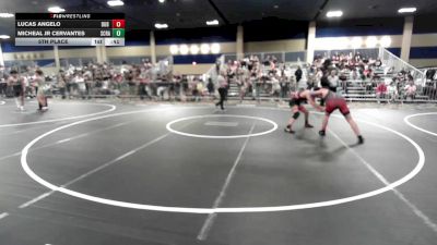 130 lbs 5th Place - Lucas Angelo, DUB Wrestling vs Micheal Jr Cervantes, Scrap Yard Garage