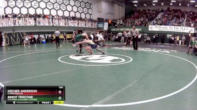 126 lbs Champ. Round 2 - Archer Anderson, Clarkston (MI) vs Brent Friscone, Columbia (Columbia Station)