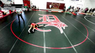 110 lbs Round 1 - Gabriella Gomez, Titan Wrestling Academy vs Julia Perez, Downey High School