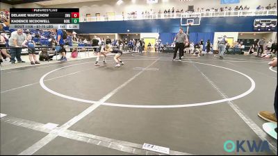 67-70 lbs Quarterfinal - Delanie Wartchow, Shelton Wrestling Academy vs Kadence McDowell, Noble Takedown Club