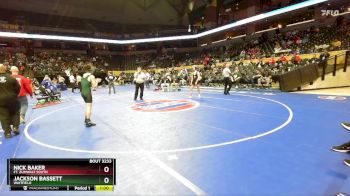 120 Class 3 lbs Cons. Round 2 - Jackson Bassett, Whitfield vs Nick Baker, Ft. Zumwalt South