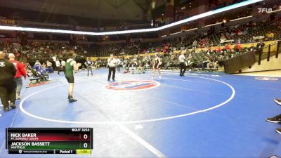 120 Class 3 lbs Cons. Round 2 - Jackson Bassett, Whitfield vs Nick Baker, Ft. Zumwalt South