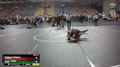 133 lbs Cons. Semi - Thomas Oswald, Augsburg vs Isaac Ayers, Luther