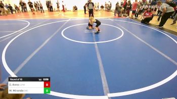 43 lbs Round Of 16 - Oakley Anno, Locust Grove Youth Wrestling vs Mitchell Miranda, Claremore Wrestling Club