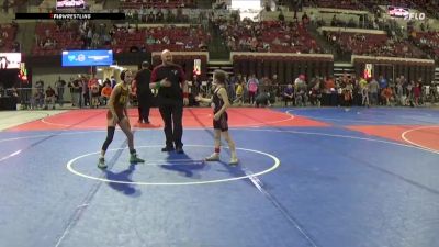 69 lbs Cons. Semi - Roslyn Wiechmann, TenSleep Hyattville Scrappers vs Jj Glennon, Billings Wrestling Club