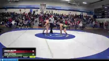 160 lbs Cons. Round 1 - Josiah Beiter, Cle Elum-Roslyn vs Mike Bauman, Northwest Christian (Colbert)