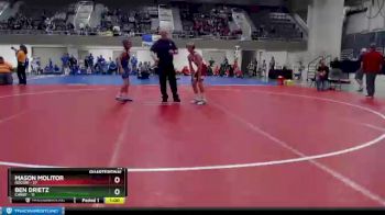 93 lbs Quarterfinals (8 Team) - Mason Molitor, Rocori vs Ben Drietz, Canby