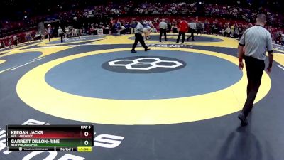 D2-285 lbs Quarterfinal - Keegan Jacks, Heb. Lakewood vs Garrett Dillon-Rine, New Philadelphia