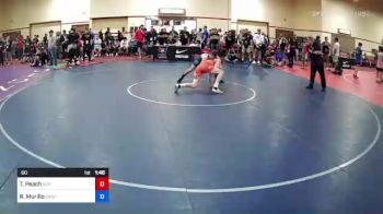 60 lbs Consi Of 32 #2 - Tyson Peach, Team Nazar Training Center vs Richard Murillo, Canyon Springs High School Wrestling