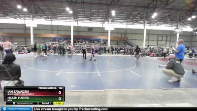 132 lbs Cons. Round 5 - Heath Harris, Ririe vs Ian Zawadzki, All In Wrestling Academy