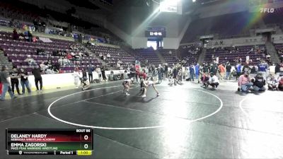 67-72 lbs 1st Place Match - Emma Zagorski, Pikes Peak Warriors Wrestling vs Delaney Hardy, Nebraska Wrestling Academy