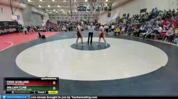 220 Boys Quarterfinal - William Cline, Bear Cave Wrestling Club vs Chad Schilling, Brush High School