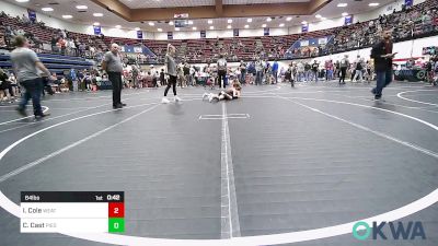 64 lbs Rr Rnd 1 - Iker Cole, Weatherford Youth Wrestling vs Clayton Cast, Piedmont