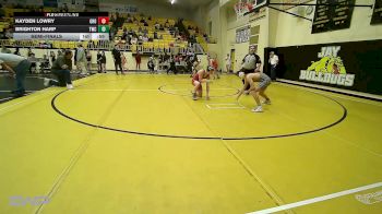 119 lbs Semifinal - Kayden Lowry, Grove vs Brighton Harp, Tahlequah Wrestling Club
