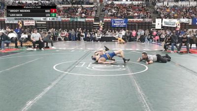 A - 110 lbs Quarterfinal - Levi Nick, Libby / Troy vs Brody Nedens, Hardin